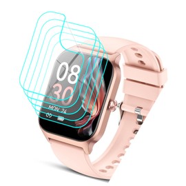 Futanwei for CASCHO Smart Watch P125 Screen Protector 1.85" [5 Pack] HD Clear Soft PET Film [Anti-Fingerprint] [Anti-Scratch] [Bubble Free] Compatible for Liufiueq paybay CASCHO Smartwatch P125