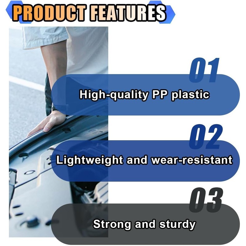 EINESIN Car Push Retainer Clips & Auto Fasteners Assortment, Plastic