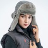 HEYANN Winter Trapper Hat with Ear Flaps Grey Trooper Ushanka