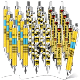 Motipuns 24 Pcs School Bus Driver Appreciation Gifts Bulk Bus Ballpoint Pens Back to School Thank You Gifts for Driver Birthday Retirement Appreciation Writing Stationary Supply