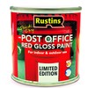 Rustins Gloss Post Office Red Paint, 250ml