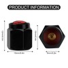 Muishi Red Lips Tire Valve Stem Caps, Aluminum Black Stem