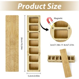 ElasignShopo Wood Weekly Pill Organizer, 7 Day Bamboo Tablet Box Vitamin Dispenser, Portable Aesthetic Pill Case Container Box for Vitamins Fish Oil Pills or Supplements​ Daily Travel