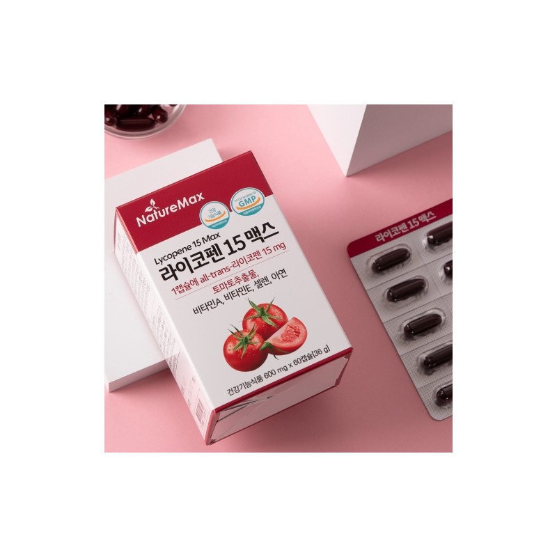 NatureMax Lycopene 15 Max 600mg 60 Capsules / 네이처맥스 라이코펜