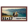 CountryArtHouse 31x17 Frame Brown Mahogany Picture Frame - Solid Wood