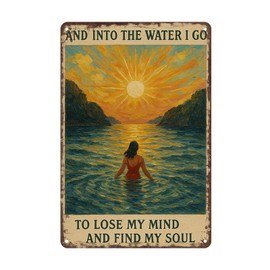 Funny Garden Sign Outside Wall Art Decor-"And Into The Garden I Go"-Humorous Gardening Gift For Women Enthusiasts 8x12inch（5）