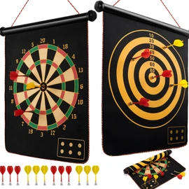 BATURU Magnetic Dart Board for Kids, Teens, and Adults — Double-Sided Dart Board Game with Strong Magnetic Darts, Roll-Up Portable Design, Gifts for Teen Boys, Family Parties, Camping, and Birthdays