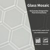 5 Sheets White Hexagon Glass Mosaic,Pool Tiles,12" x 10" Kitchen