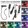 4‑In‑1 5V/12V Car Interior Ambient Light 7 Colors Adjustable Voice