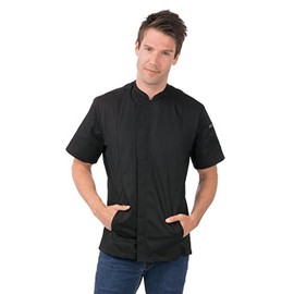 Chef Works Men's Bristol Signature Series Chef Coat, Black, Large