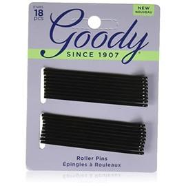 Goody Black Roller Pins, 3 inches 18 ea (Pack of 6)
