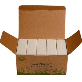Simple Scents Australia Oatmeal & Milk Scented Natural Soap Bars (5 Bars), 3.5oz Moisturizing French Triple Milled Soap Bars Enriched with Shea Butter - Pure Plant Oil Bath & Body