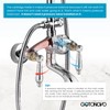 gotonovo Polished Chrome Exposed Pipe Bathroom Shower System Wall Mount