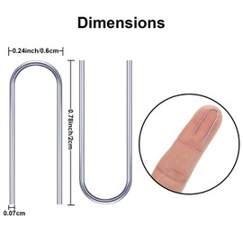 100 Pcs Nichrome Wire High Temp Fusing Wire for Kiln High Fire Ceramic Wire Glass Fusing Wire U Hooks 21 Gauge with Plastic Storage Box for DIY Pendant Bead Ornaments Stained Glass Supplies()