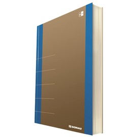 DONAU LIFE 1370001FSC-10 Notebook / Notepad Squared with Organiser 80 Pages, Soft Cover, Blue, for Office, School and Home, as a Diary, Bullet Journal, Writing Book, Stylish Design, FSC®