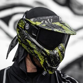 HK Army HSTL Goggle Paintball Airsoft Mask with Anti Fog Thermal Lens (Fracture Black/Olive/Smoke Lens)