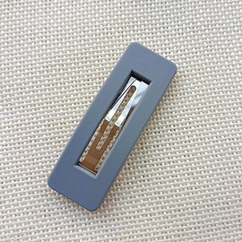 Gray Side Square Snap Clip for Hair Fixing and Grooming / 헤어 머리카락 고정 정리 사이드 사각 똑딱핀 그레이