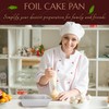 KitchenDance - Pan desechable de aluminio con tapas de plástico,