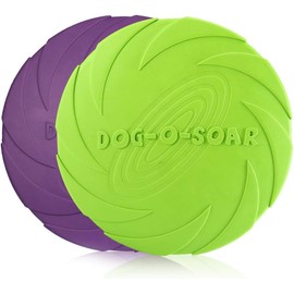 PETCUTE Dog Frisbee Dog flying Disc interactive Toy for dog Dogs Training frisbee 2 Pieces ø 20 cm