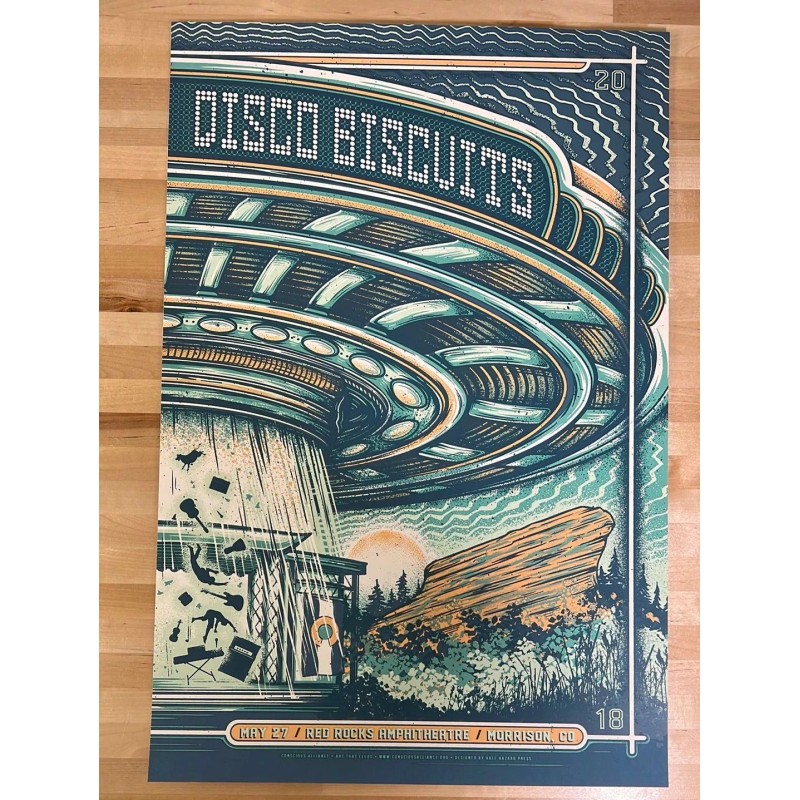 The Disco Biscuits - 2018 Half Hazard poster Red Rocks