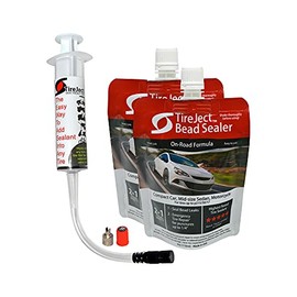 TireJect Automotive Compact Car 2-in-1 Tire Sealant & Bead Sealer Kit (2-Pack with Injector)