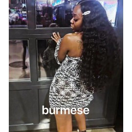 US Shipping Unprocessed Raw Vietnamese Burmese Curly Human Hair Bundles Full Cuticle Aligned Double Wefts Raw Human Hair 100%color: Deep Wavy 1, Stretched Length: 18 Inches