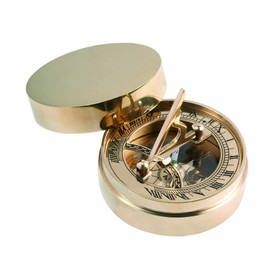 Nauticalia Brass Pocket Sundial, 7 cm, Messing
