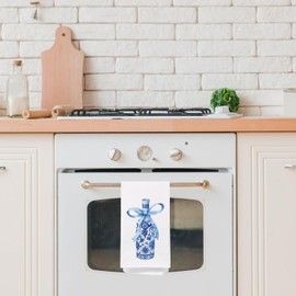 SPBL&L Chinoiserie Decor Kitchen Towels, Blue and White Chinoiserie Champagne Decorative Dish Tea Hand Towels for Bathroom, Grandmillenial Decor for Kitchen, 16x24 Inches