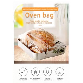 8 x Roasting Bags Flavour Seal Cooking Bags for Ovens and Microwaves Perfect for Roasting Chicken Fish Meat Turkey and Vegetables – Medium Bags
