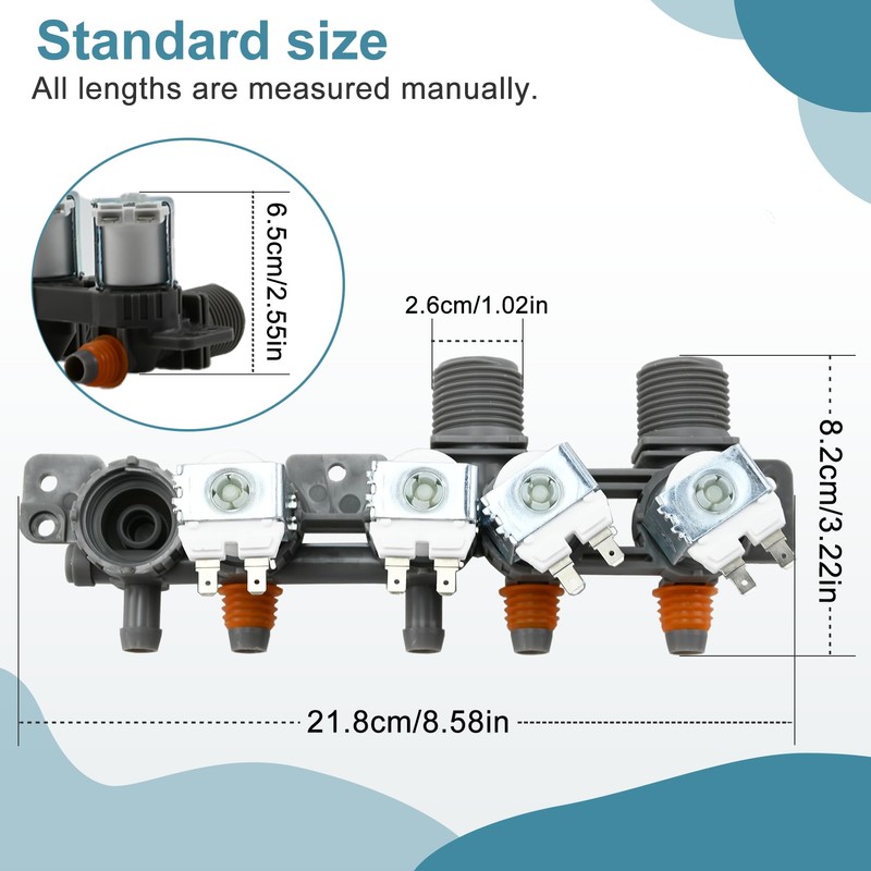 AJU75152602 Washer Inlet Valve Assembly compatible with lg WT7100CW, WT7150CW,