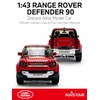 RASTAR 1/43 Diecast Model Car Land Rover Defender 90, Durable,