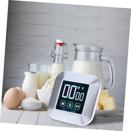 FUNOMOCYA Multifunctional Kitchen Timer Digital LCD Timer Stopwatch Alarm Touch Screen Magnet for Easy Adhesion