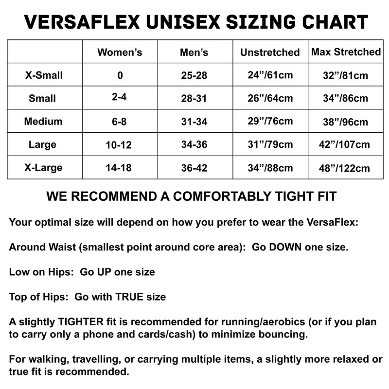 Sporteer VersaFlex Running Belt, Travel Money and Passport Belt, Workout