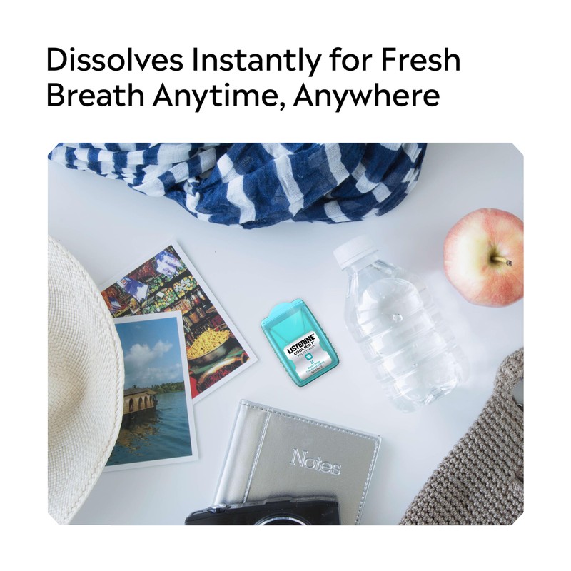Listerine PocketPaks Cool Mint Breath Strips, Portable Pocket-Sized Oral Care