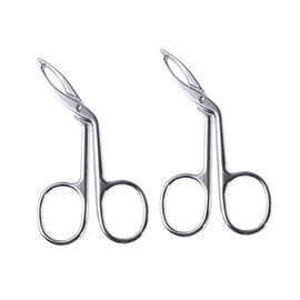 Outanaya 2pcs Slanted Eyebrow Tweezers for Removal and Shaping for Facial and Eyebrow Grooming Durable and Easy to Use