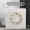 Fdit 4 Inch Wall Mounted Exhaust Fan, ABS Ventilation Fan,