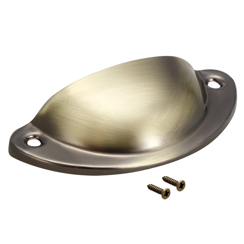 Sourcingmap Cup Pulls, Carbon Steel Shell Pull Handles Bronze Tone