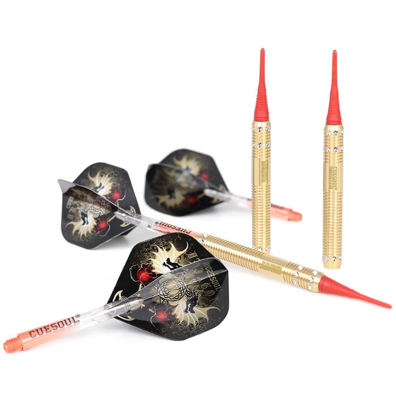 Cuesoul 16 Grams Deluxe Soft Tip Darts Set with Luxury