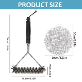 OUDQFCJ 2 Pack Grill Brush, Grill Cleaning Brush, Grill Cleaning Brush, In Barbecue Brushes, Effective Cleaning of All Types of Grills