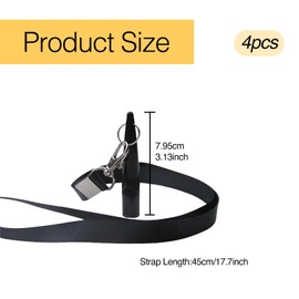 4 Pcs Dog Whistle to Stop Barking,Training for Recall,Behaviour Aids for Dogs,Professional Whistles,with Lanyard,Keychain High Pitch for Most Breeds,Standardized Bark Control Strap,Loud Far-Reaching