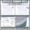Tandefio 10 Sets Window Well Cover Clips Outside 2.36'' x