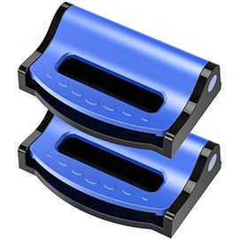 2 Pack Car Seatbelt Adjuster, Car Seat Belt Clip Stopper, Shoulder Neck Strap Positioner, Universal Plastic Lock Strap Clamp Auto Vehicle Clip for Kids and Adults (Blue)