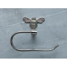Brass bee Toilet Roll holder- Solid brass bathroom toilet tissue holder - Wall mounted toilet roll holder by Brass bee