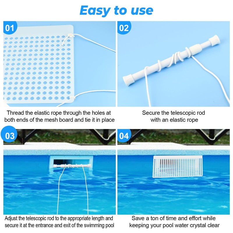 XT Pool Skimmer Guard Kit,Leaf Shield Net for Inground or