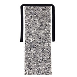 Edo-Ten Ecchu Loincloth (Fundoshi), Made in Japan, 100% Cotton, Tenugui Pattern, Stylish, Japanese Pattern, Men's, One Size Fits Most, Kabuki, Kumaki, Fire-extinguishing, Stylish, rough beach (navy