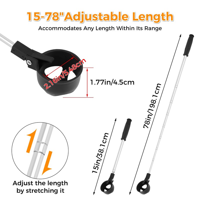 Lconvicely Egg Grabber for Chicken Eggs – Extendable Egg Picker