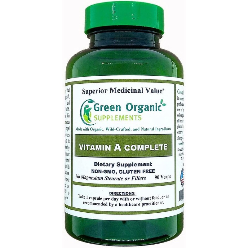 Green Organic Supplements Vitamin A, Retinyl Palmitate, 90 VCaps, 15000IU,