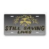 Still Saving Lives Jesus on Gray License Plate