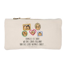 Mr. & Mrs. Panda S Makeup Bag Hedgehog Family - Gift, Sister, Make-Up Bag Small, Love, Grandma, Brother, Family Photo, Case, Pencil Case, Lucky, Dad, Mum, Women, Makeup, Pencil Case