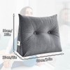 QINFFRRMI Velvet Triangular Wedge Pillow, Removable Cover Headboard Pillow for
